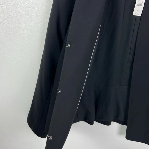 Talbots New Women’s 14 Black Lined Round Neckline Seasonless Crepe Jacket - Picture 4 of 7